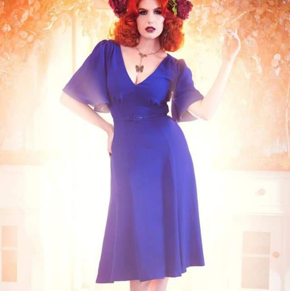 Pinup Girl Clothing Royal blue Viva dress 3xl